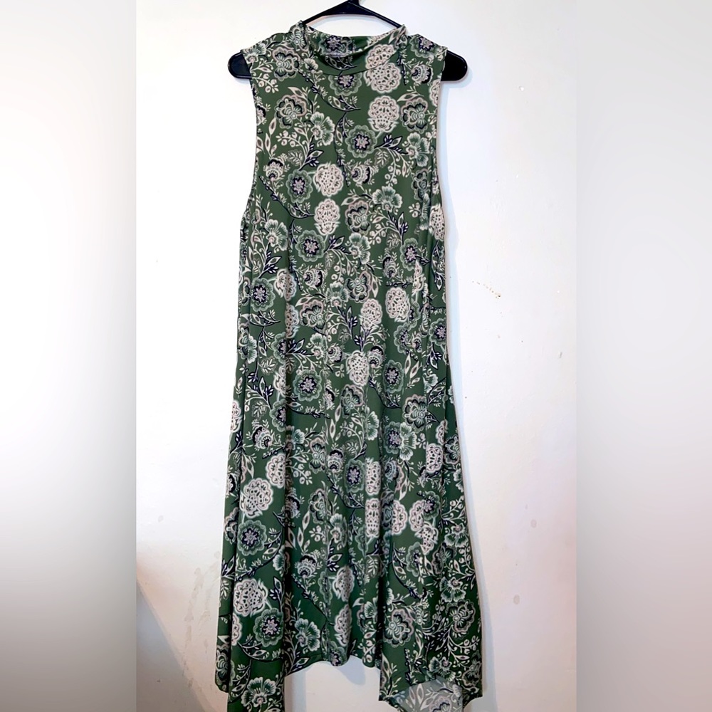 2x silky high low vintage dress